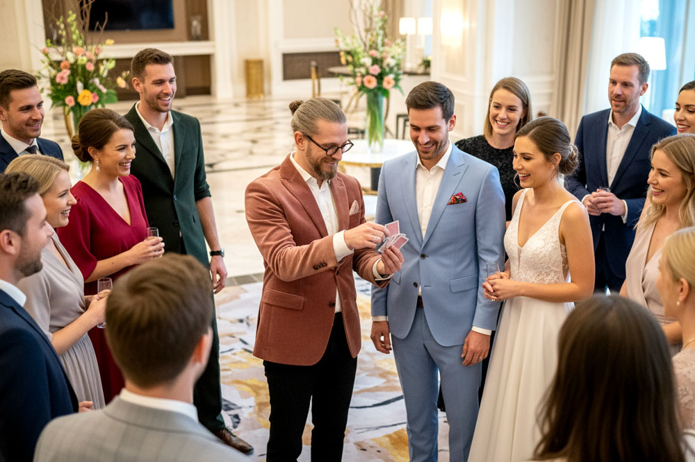 Zauberer auf einer Hochzeit in Celle – Close-Up Magie für Gäste